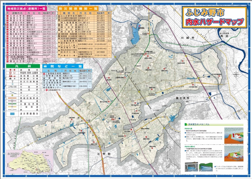 18年最新 ふじみ野市のハザードマップで備えましょう 川越 狭山 所沢の新築一戸建て 土地ならアイエー住宅販売